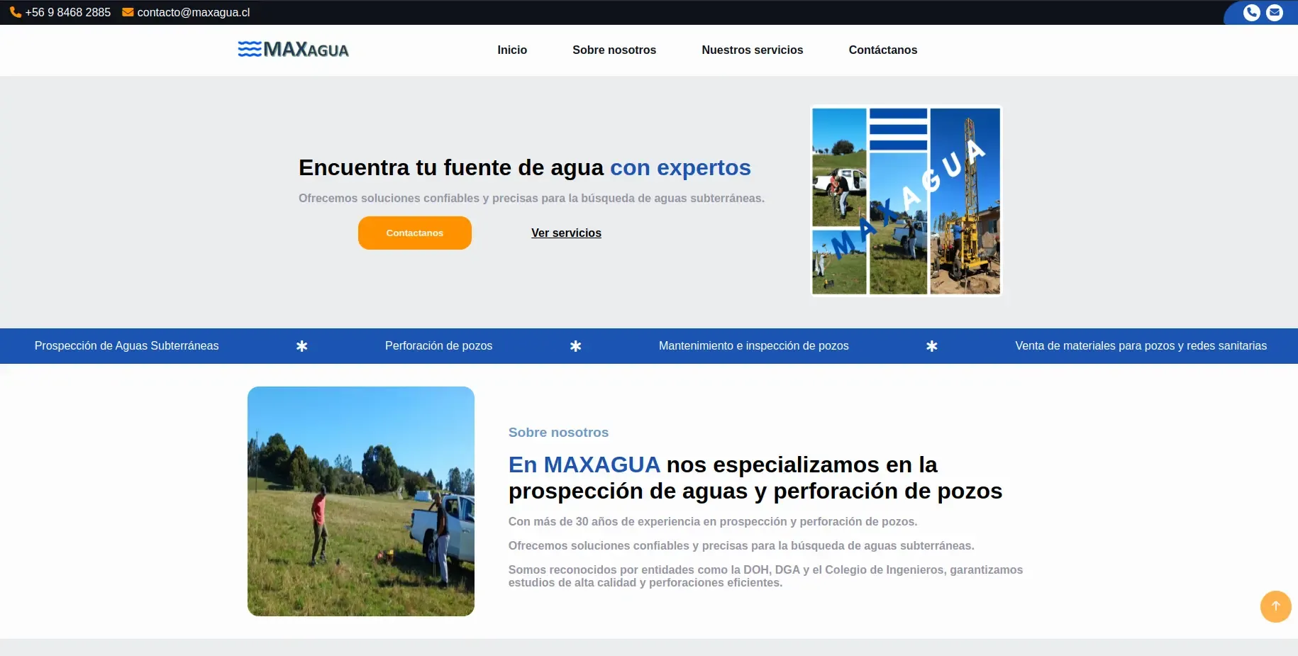MAXagua - Landing